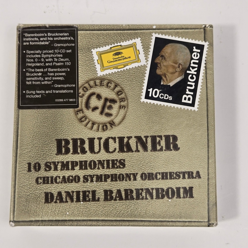 Bruckner 10 Symphonies Barenboim Chicago Symphony DG 10 CD Box Set Collectors - Picture 1 of 9